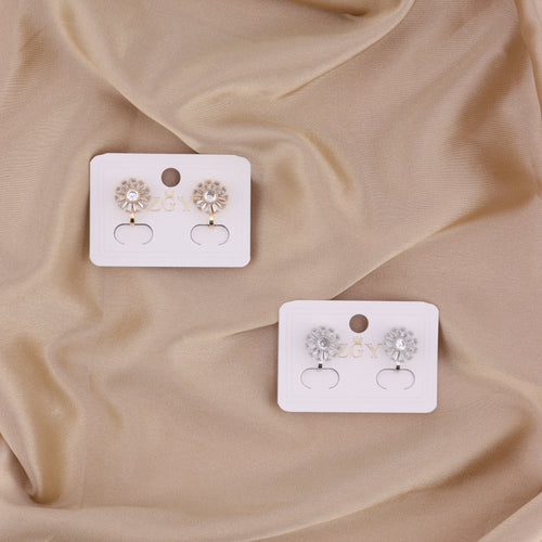 Brincos de Pressão Folheados (B2439-34)