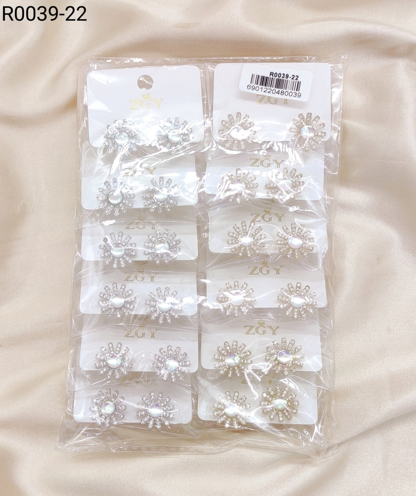 Brincos Folheados 1 dúzia com 12 pçs (R0039-22)