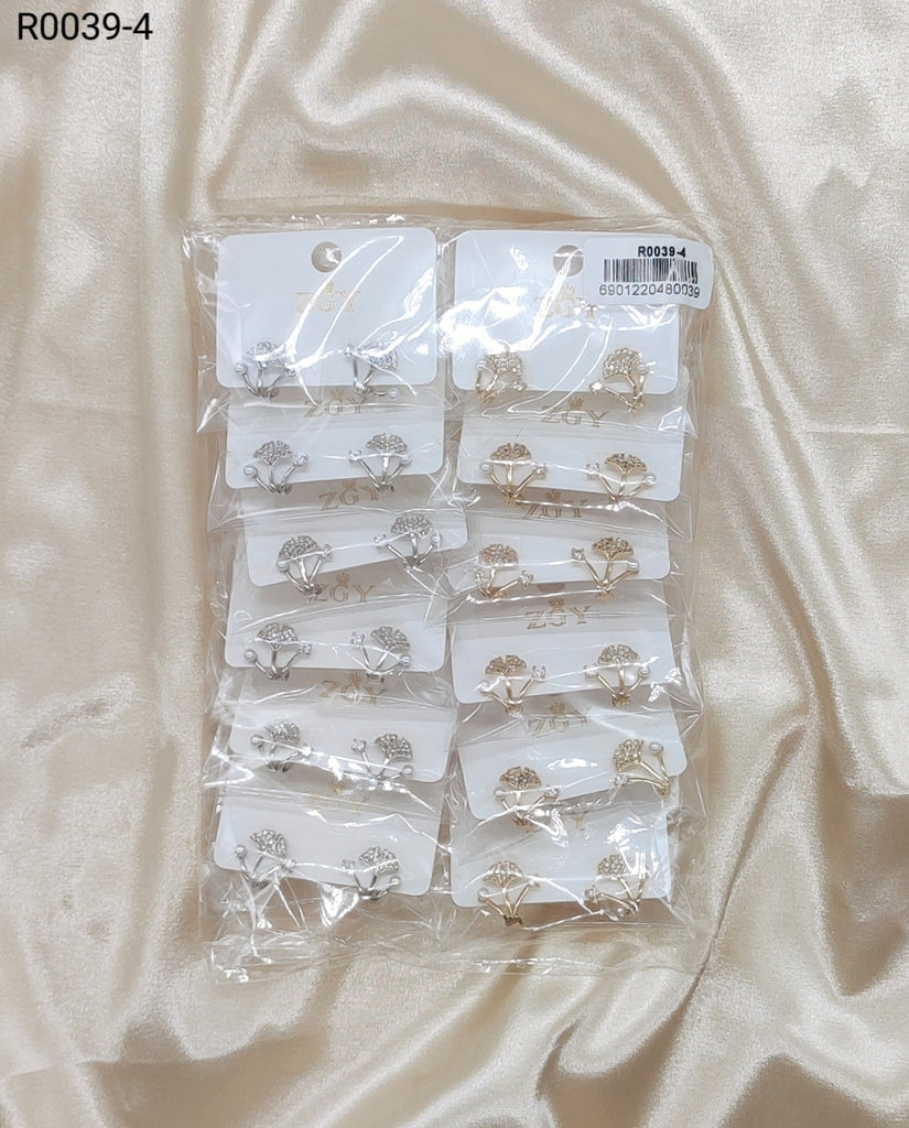 Brincos Folheados 1 dúzia com 12 pçs (R0039-4)