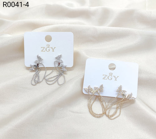 Brincos Folheados com Strass 1 dúzia com 12 pçs (R0041-4)