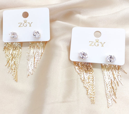 Brincos de Festa Folheados 1 Dúzia com 12 pçs  (R0056-5)