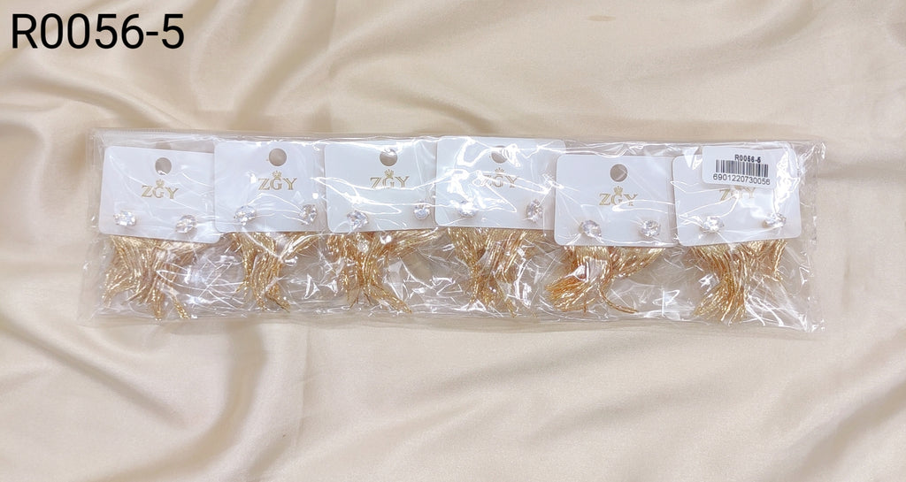 Brincos de Festa Folheados 1 Dúzia com 12 pçs  (R0056-5)