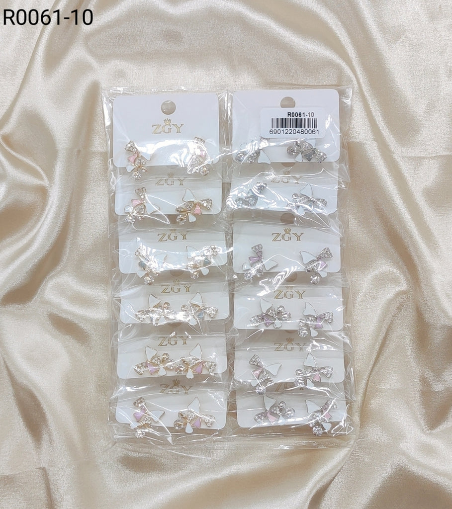 Brincos Folheados 1 dúzia com 12 pçs (R0061-10)