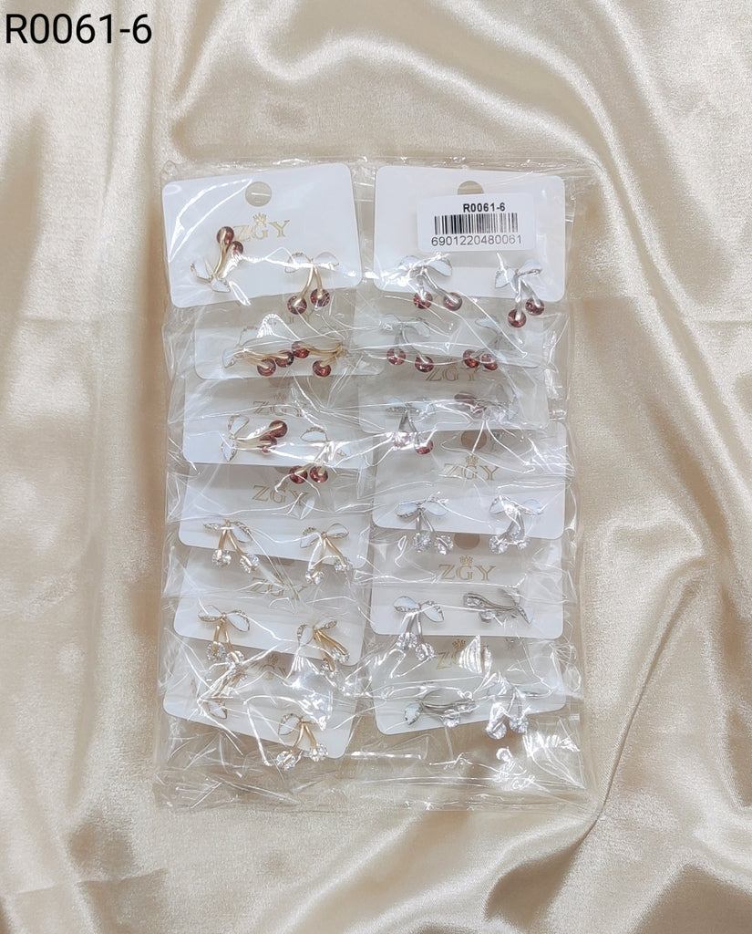 Brincos Folheados 1 dúzia com 12 pçs (R0061-6)