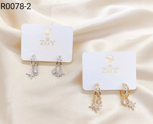 Brincos Folheados 1 dúzia com 12 pçs (R0078-2)