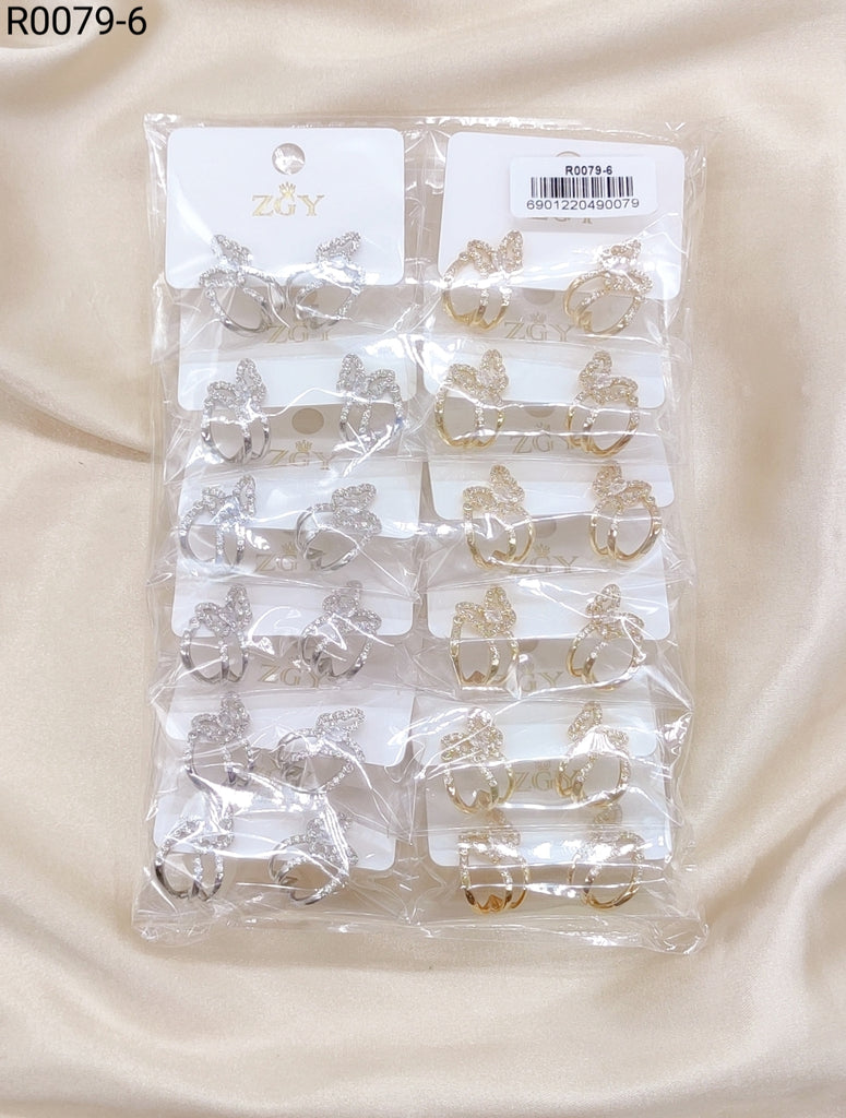 Brincos Folheados 1 dúzia com 12 pçs (R0079-6)