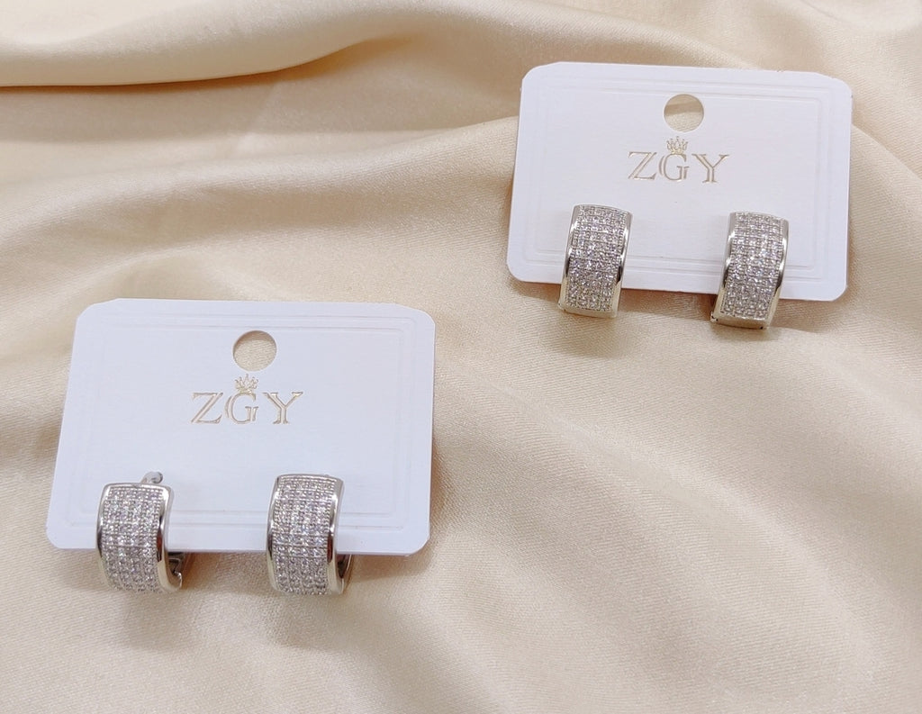 Brincos Folheados de Zircônia 1 dúzia com 12 pçs (B0210-10)