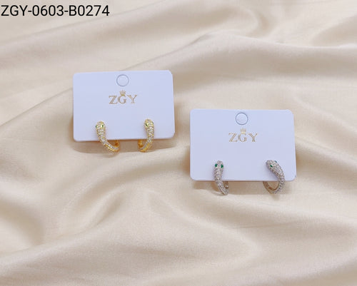 Brincos Folheados 1 dúzia com 12 pçs (ZGY-0603-B0274)