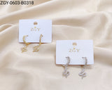 Brincos Folheados 1 dúzia com 12 pçs (ZGY-0603-B0318)