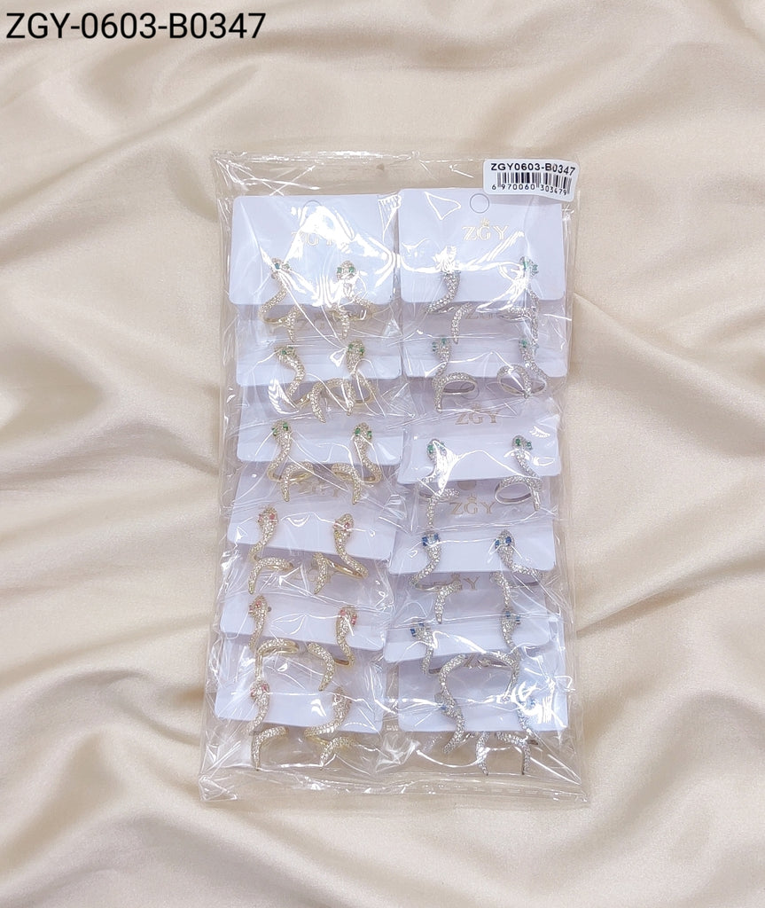 Brincos Folheados 1 dúzia com 12 pçs (ZGY-0603-B0400)