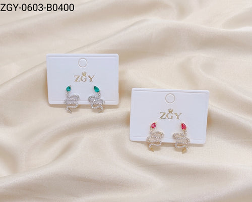 Brincos Folheados 1 dúzia com 12 pçs (ZGY-0603-B0400)