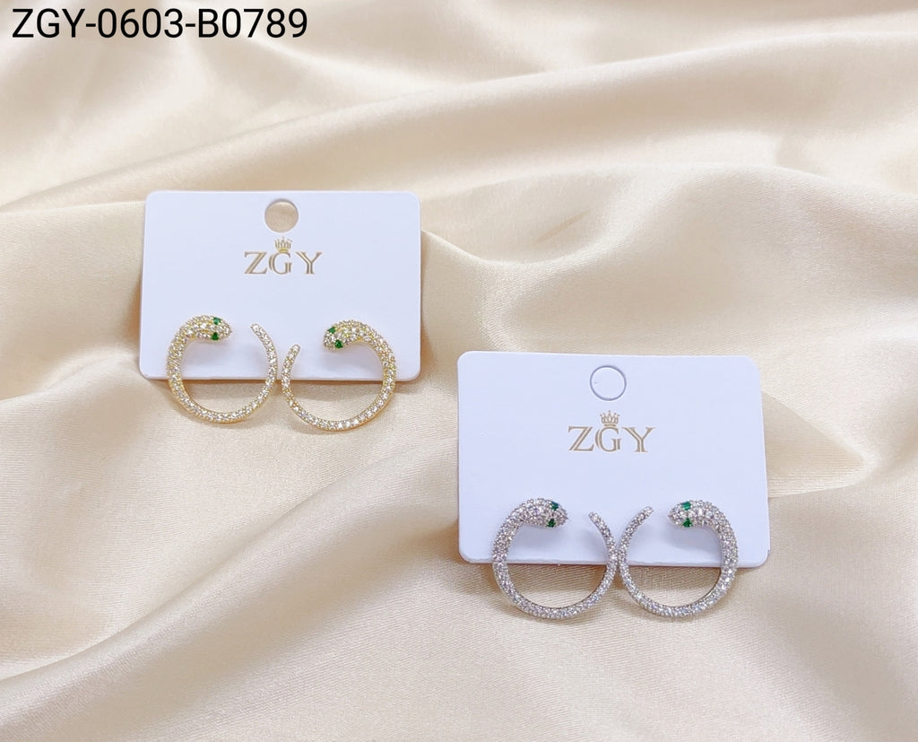 Brincos Folheados 1 Dúzia com 12 pças (ZGY-0603-B0789)