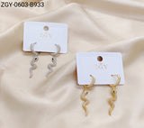 Brincos Folheados 1 Dúzia com 12 pças (ZGY-0603-B0933)
