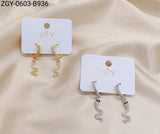 Brincos Folheados 1 Dúzia com 12 pças (ZGY-0603-B0936)