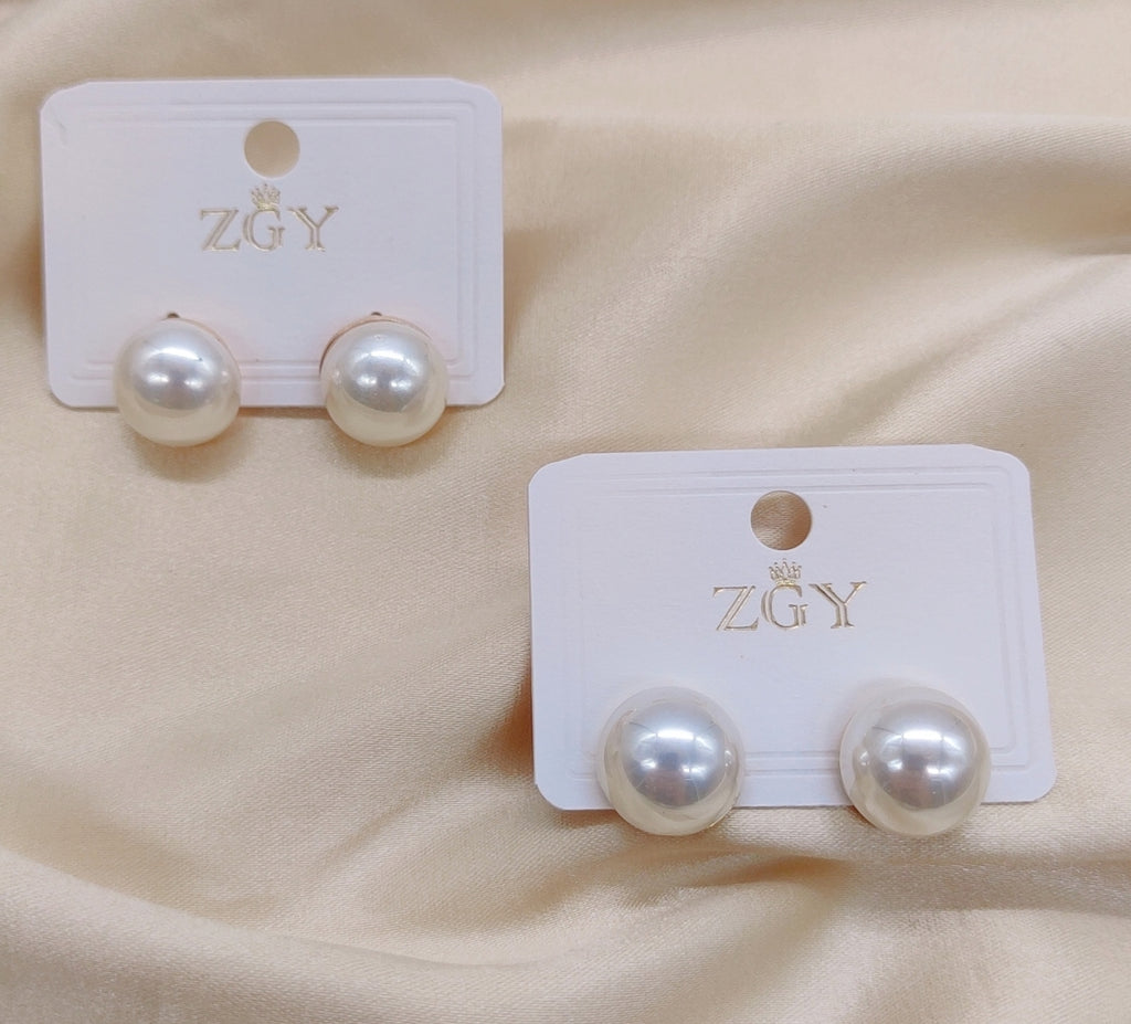 Brincos Folheados de Pérola 1 dúzia com 12 pçs (B1008-1)