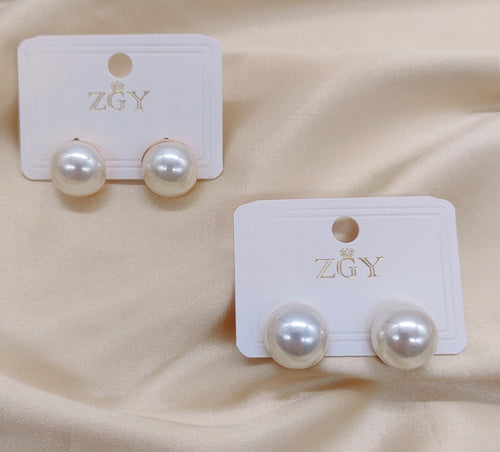 Brincos Folheados de Pérola 1 dúzia com 12 pçs (B1008-1)