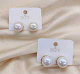 Brincos Folheados de Pérolas  1 dúzia com 12 pçs (B1008-7)