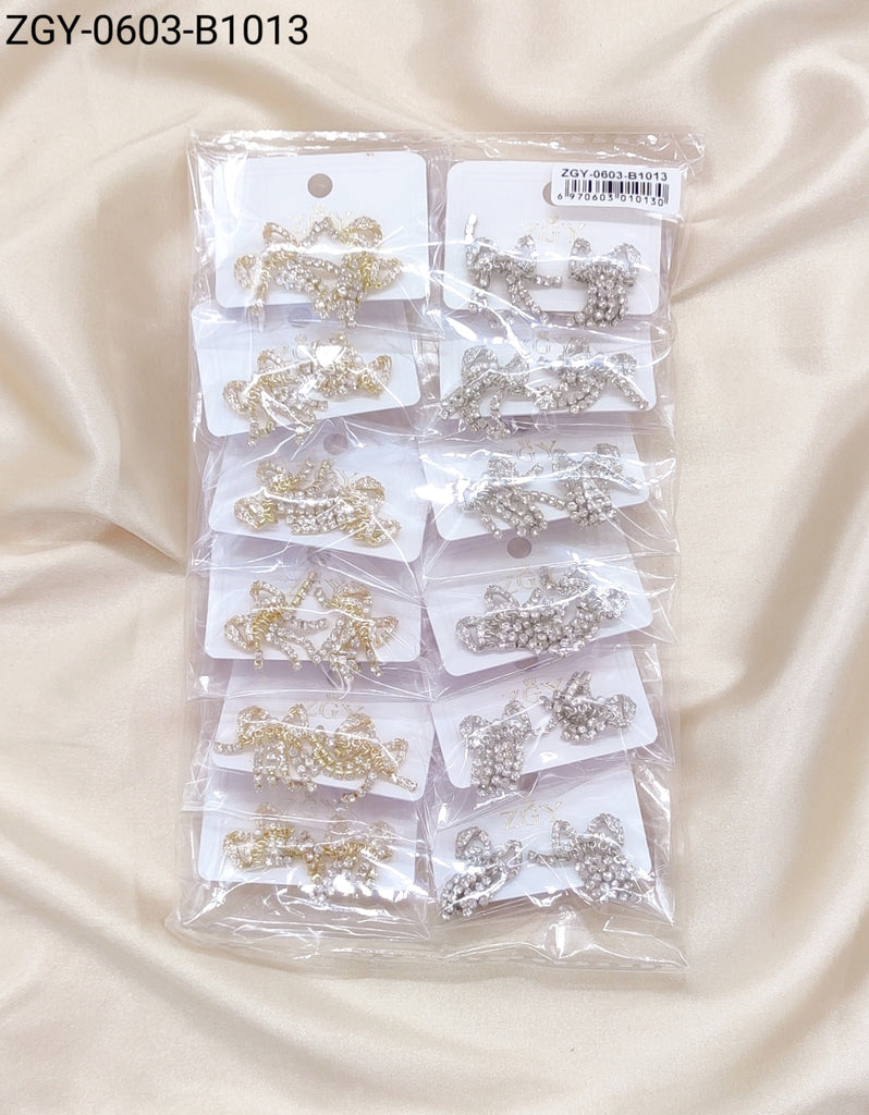 Brincos Folheados 1 dúzia com 12 pçs (ZGY-0603-B1013)