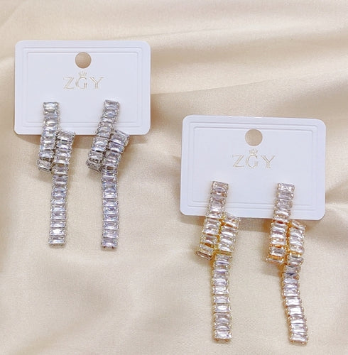 Brincos de Festa com Zircônia 1 Dúzia com 12 pçs  (ZGY0603-B1064)