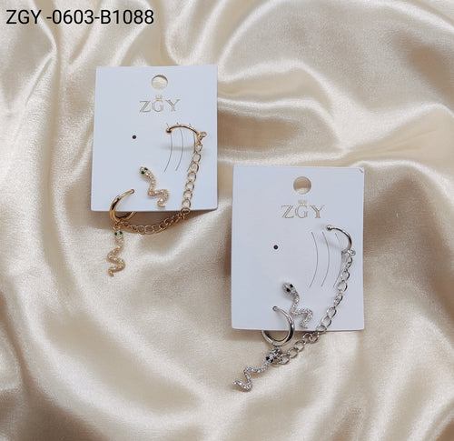 Brincos Folheados 1 dúzia com 12 pçs (ZGY-0603-B1088)