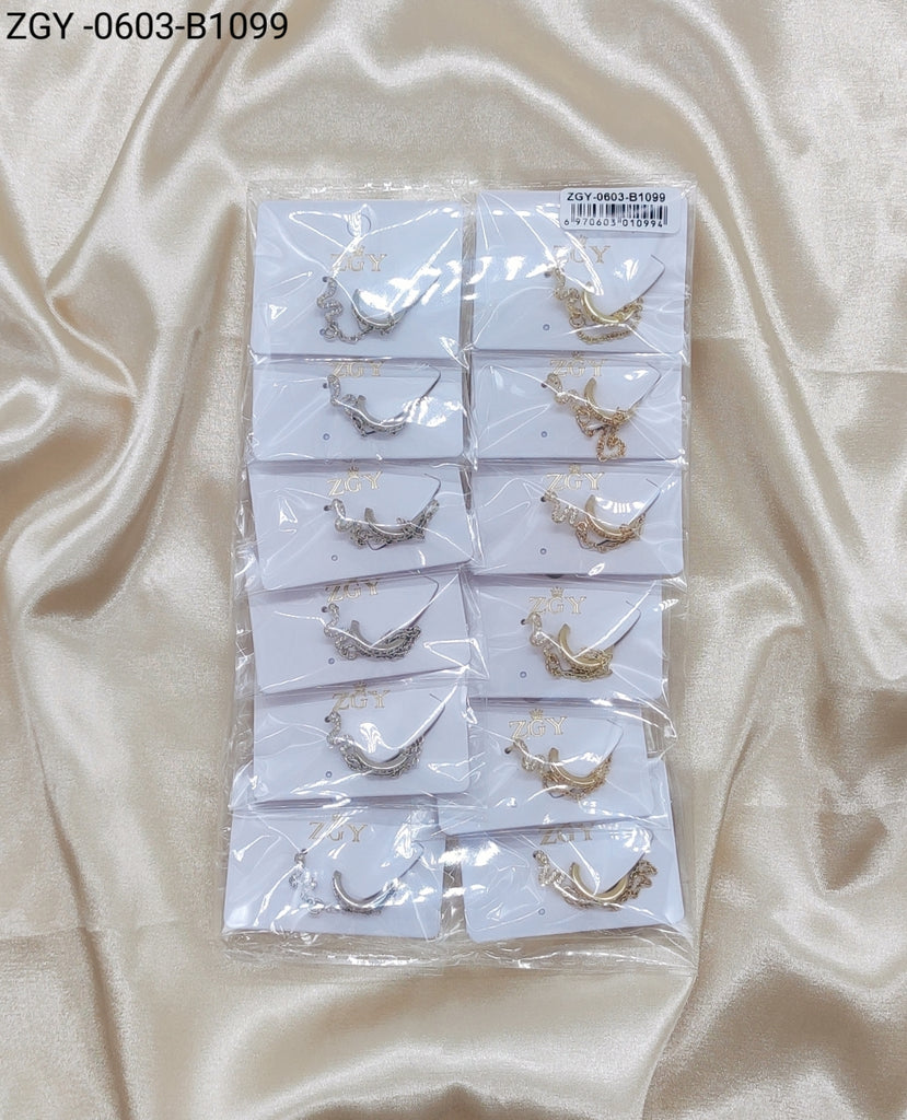 Brincos Folheados 1 dúzia com 12 pçs (ZGY-0603-B1099)