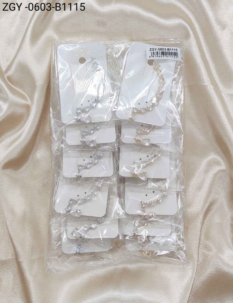 Brincos Folheados 1 dúzia com 12 pçs (ZGY-0603-B1115)