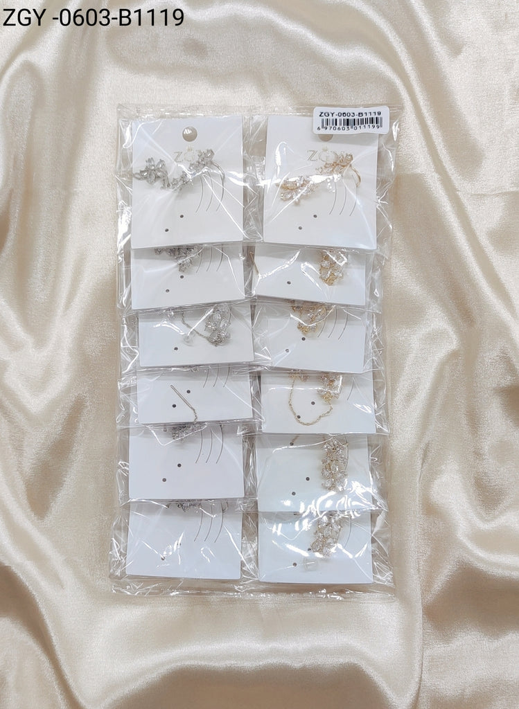 Brincos Folheados 1 dúzia com 12 pçs (ZGY-0603-B1119)