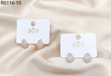 Brincos Folheados com Zircônia 1 Dúzia (R116-10)
