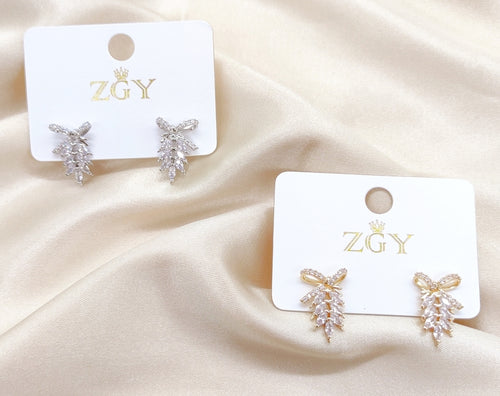 Brincos Folheados com Zircônia 1 Dúzia (R116-2)