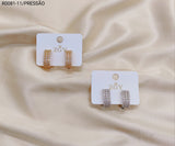 Brincos Folheados Pressão 1 dúzia com 12 pçs (R0081-11)