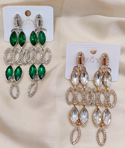 Brincos de Festa Folheados com Zircônia  1 Dúzia (B1220-17-Pressão)