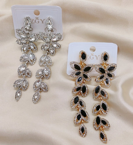 Brincos de Festa Folheados com Zircônia  1 Dúzia (B1220-19-Pressão)