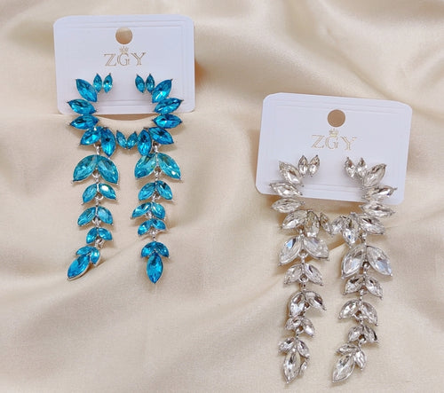 Brincos de Festa Folheados com Zircônia 1 Dúzia (B1220-2)