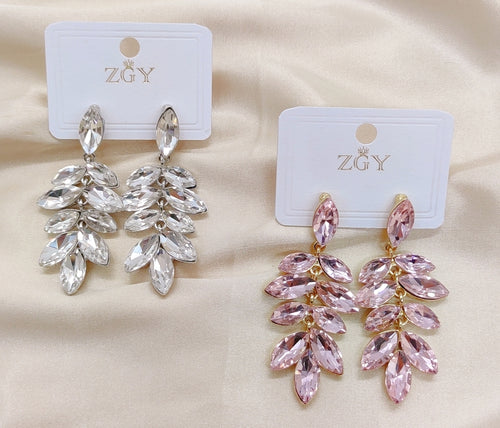 Brincos de Festa Folheados com Zircônia 1 Dúzia (B1220-6)