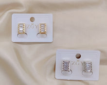 Carregar imagem no visualizador da galeria, Brincos Folheados de Zircônia 1 dúzia com 12 pçs (ZGY-0603-B1301/ Pressão)