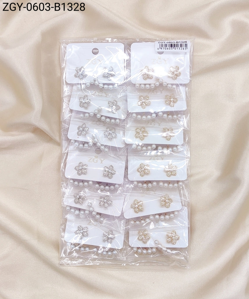 Brincos Folheados 1 dúzia com 12 pçs (ZGY-0603-B1328)