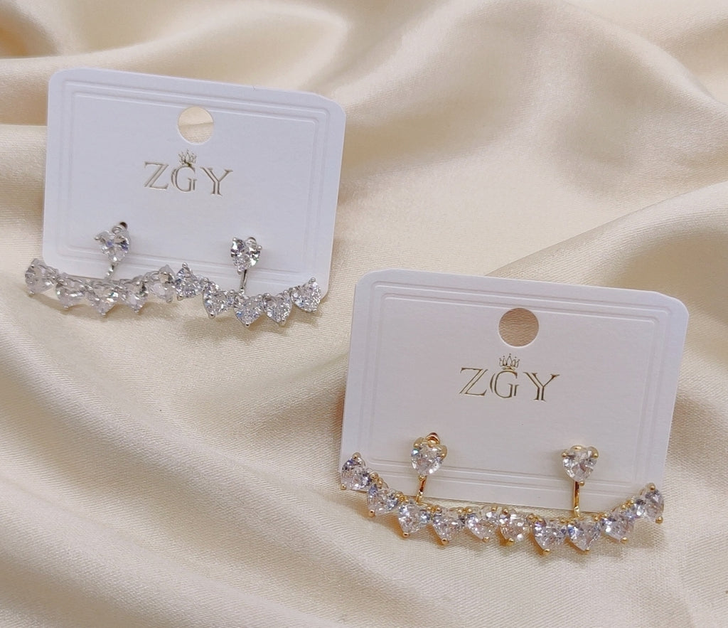 Brincos Folheados de Zircônia 1 dúzia com 12 pçs (ZGY-0603-B1333)