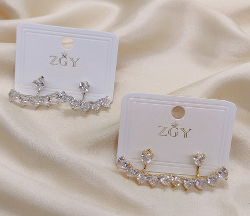 Brincos Folheados de Zircônia 1 dúzia com 12 pçs (ZGY-0603-B1333)