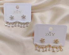 Carregar imagem no visualizador da galeria, Brincos Folheados de Zircônia  1 dúzia com 12 pçs (ZGY-0603-B1336)