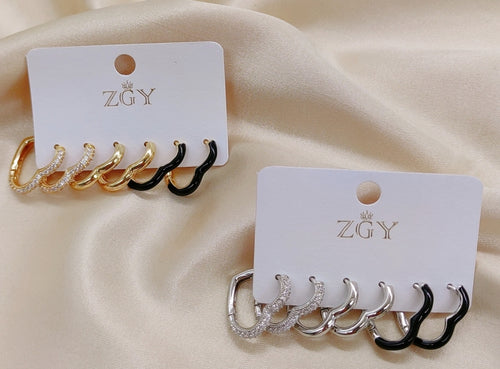 Kit 3 Brincos Folheados 1 Dúzia (ZGY-0603-1347)