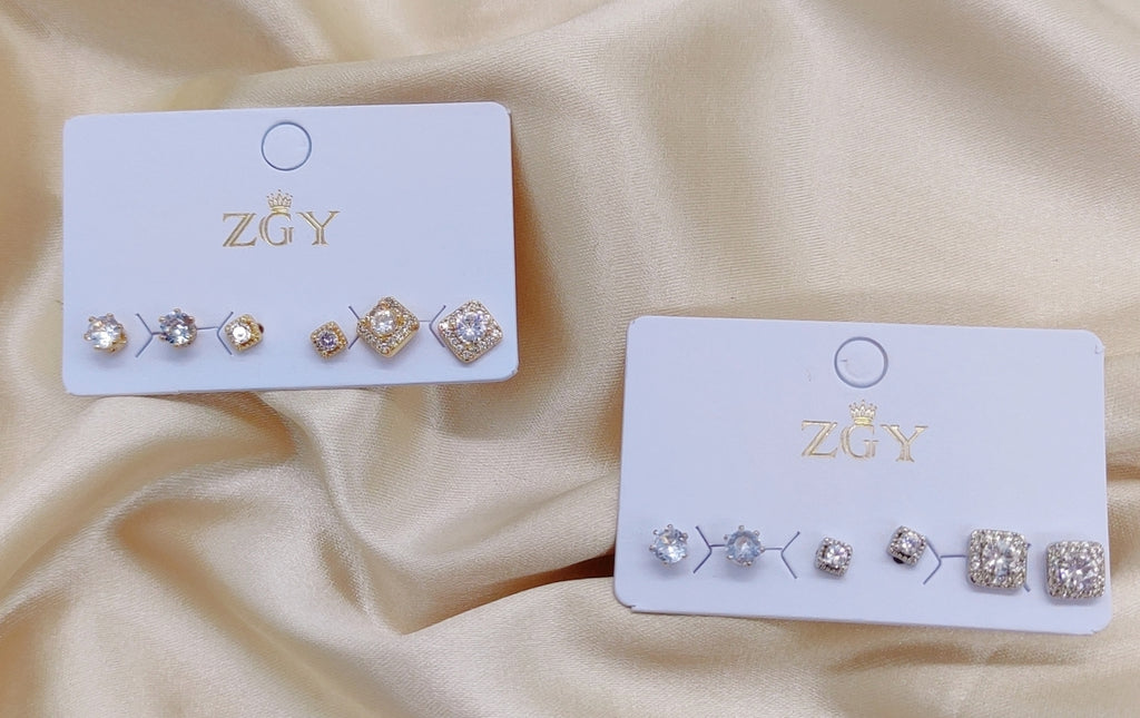 Kit 3 Brincos Folheados 1 Dúzia (ZGY-0603-1363)