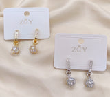 Brincos Folheados de Zircônia 1 dúzia com 12 pçs (ZGY-0603-B1388)