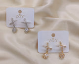 Brincos Folheados de Zircônia 1 dúzia com 12 pçs (ZGY-0603-B1390)