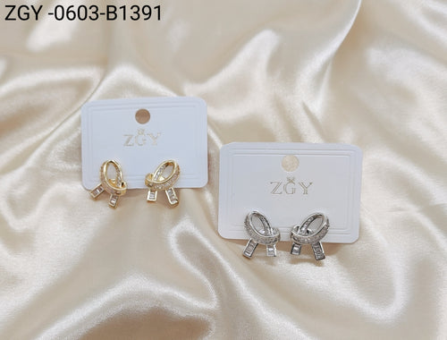 Brincos Folheados 1 dúzia com 12 pçs (ZGY-0603-B1391)