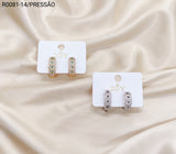 Brincos Folheados Pressão 1 dúzia com 12 pçs (R0081-14)