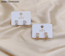 Carregar imagem no visualizador da galeria, Brincos Folheados Pressão 1 dúzia com 12 pçs (R0081-12)