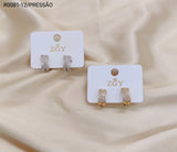 Brincos Folheados Pressão 1 dúzia com 12 pçs (R0081-12)