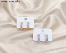 Carregar imagem no visualizador da galeria, Brincos Folheados Pressão 1 dúzia com 12 pçs (R0081-13)