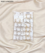 Carregar imagem no visualizador da galeria, Brincos Folheados Pressão 1 dúzia com 12 pçs (R0081-2)