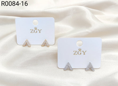 Brincos Folheados de Zircônia 1 dúzia com 12 pçs (R0084-16)